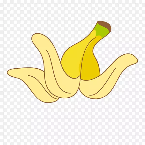 卡通手绘水果香蕉皮