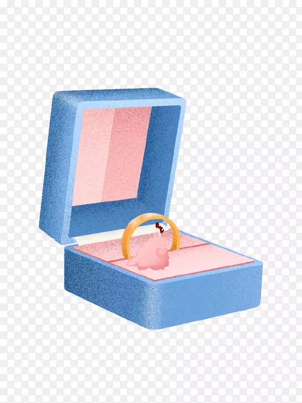 手绘婚礼戒指插画免抠