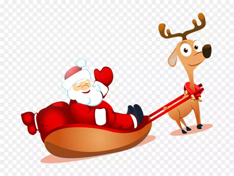圣诞老人和麋鹿