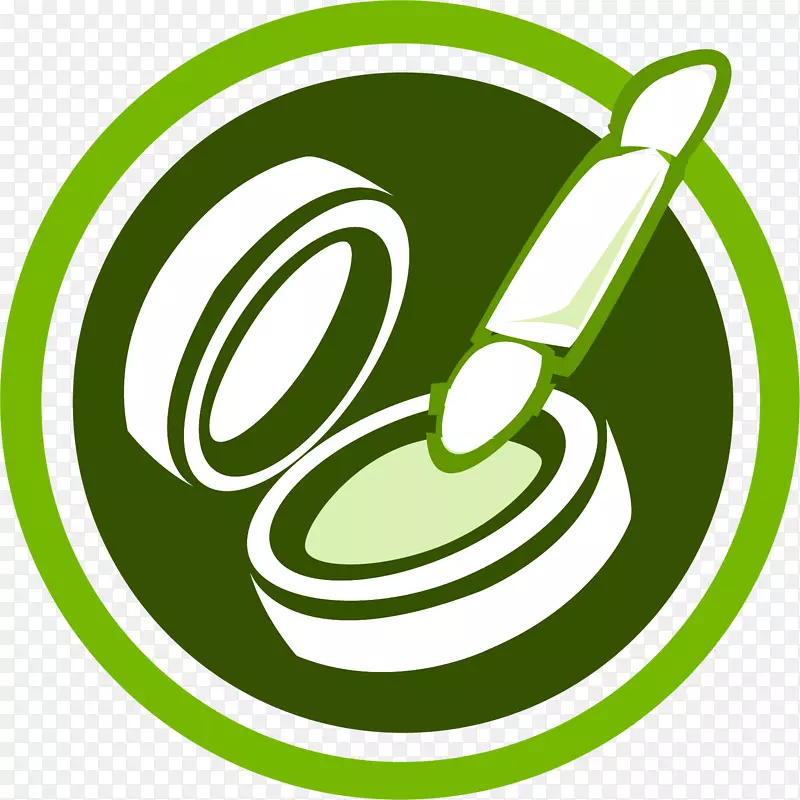 绿色网页眼影化妆品icon