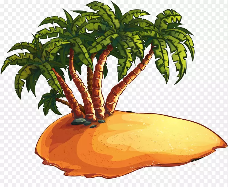 岛上椰树