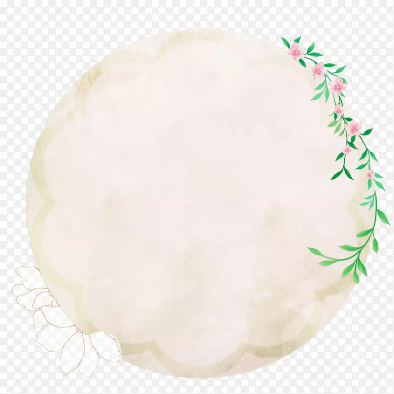 粉色圆形促销文案底png