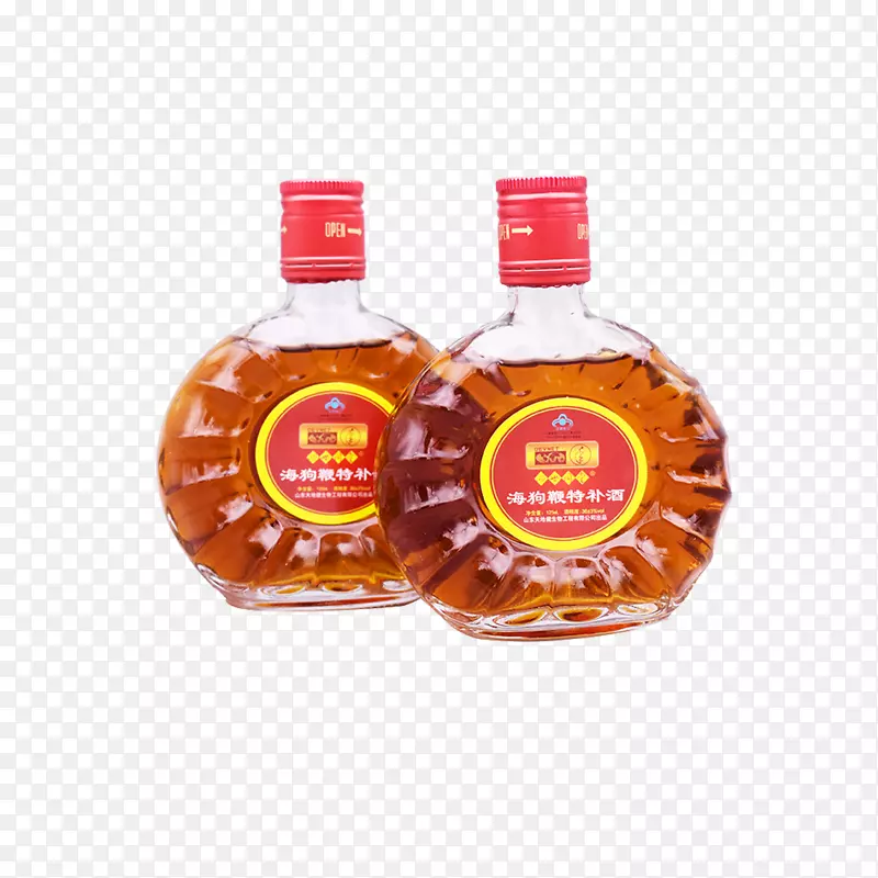 两瓶保健酒设计素材