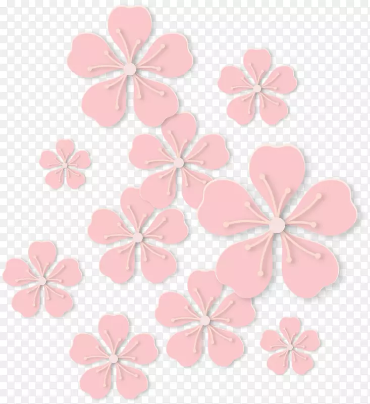 矢量粉色桃花的浪漫下载