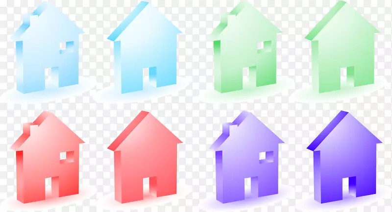 彩色小房子网站首页标志