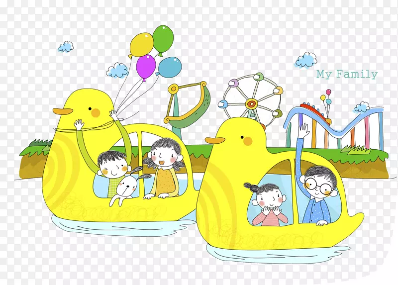 黄色鸭子船