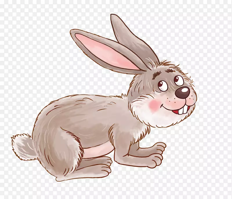 卡通版可爱的小兔子