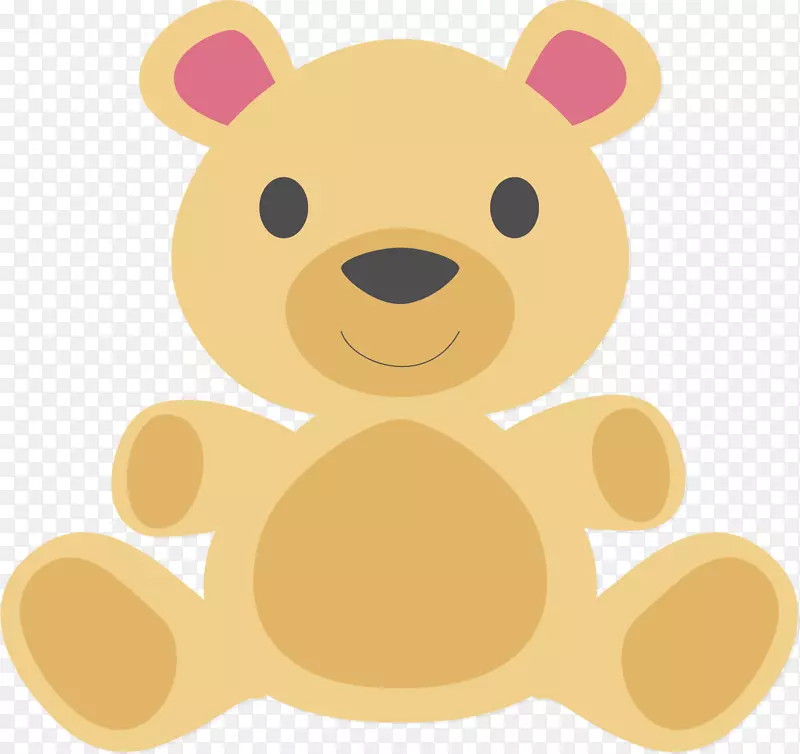 矢量图可爱的玩具熊