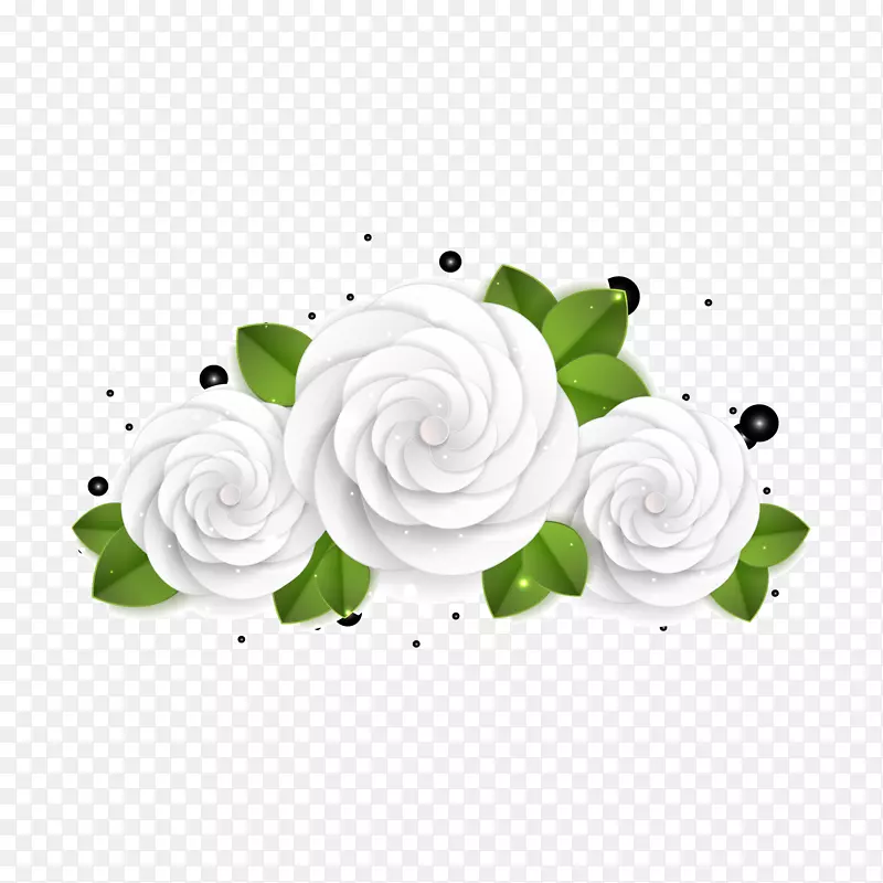 精美立体白色玫瑰花