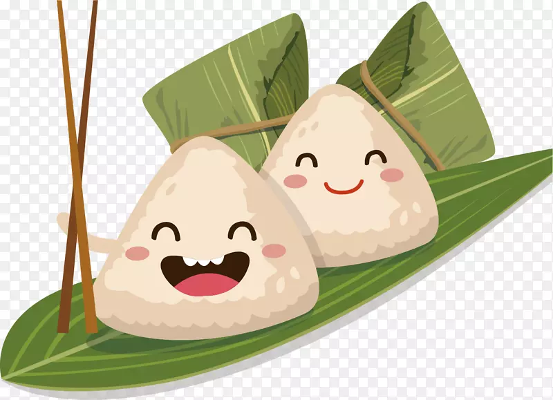 矢量图可爱的粽子宝宝