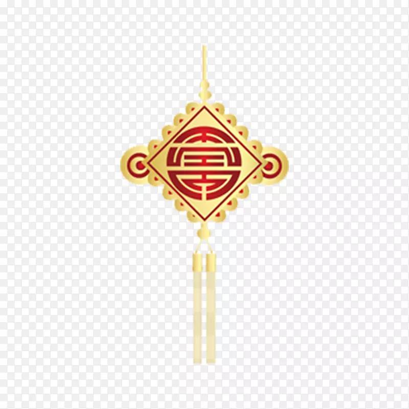 金色反光中国结装饰图案