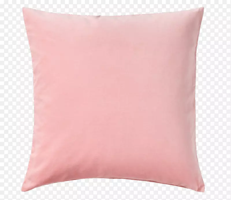 粉红色简单的抱枕实物