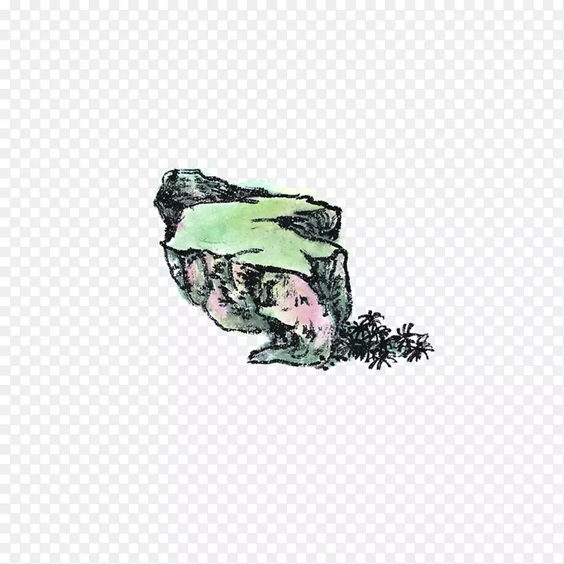 中国风技法淡墨干墨绘画