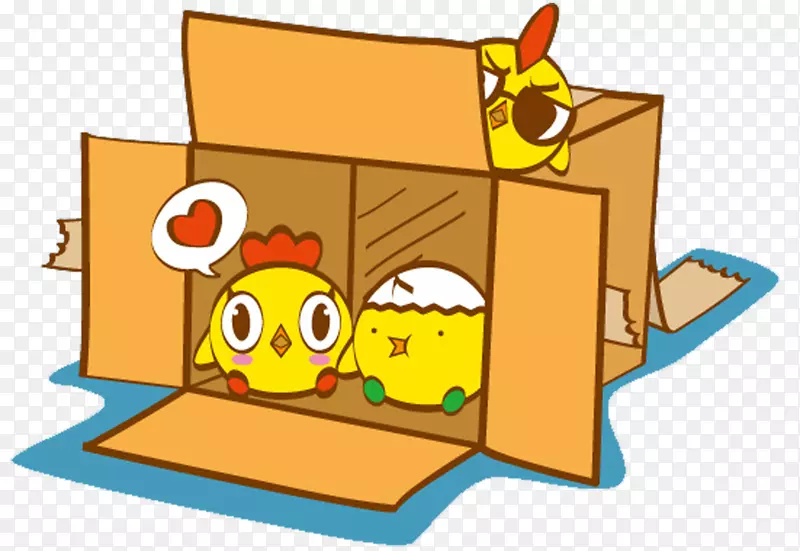 盒子里的小鸡