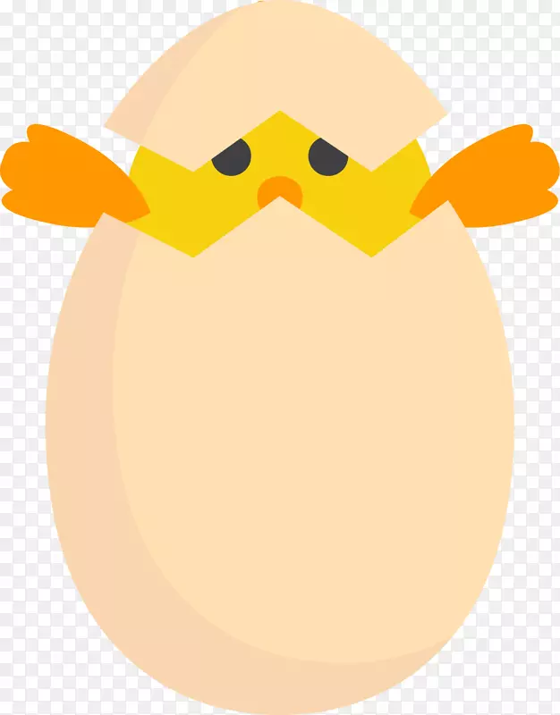 黄色卡通蛋壳小鸡
