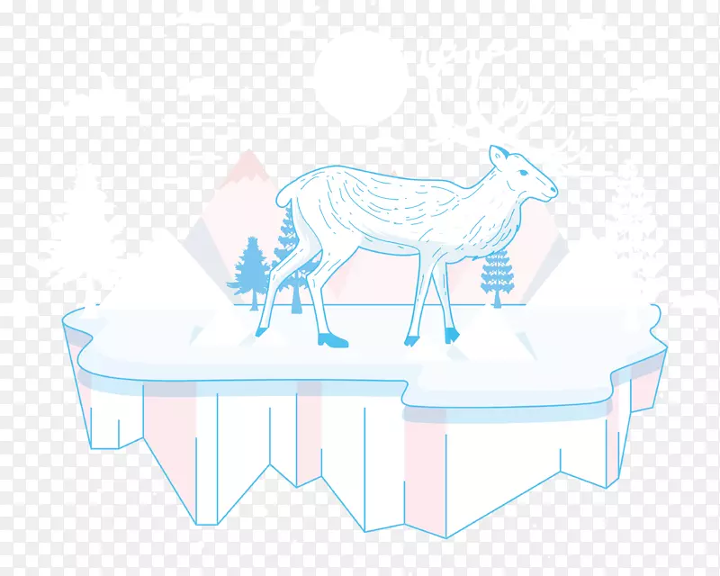 雪山漂浮山体