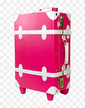 粉色复古拉杆箱