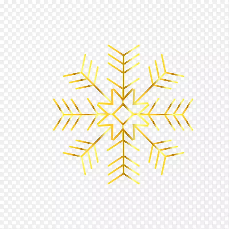 金色雪花手绘简图