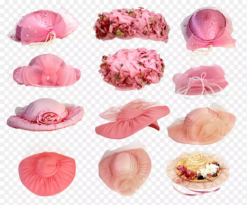 粉色浪漫的帽子