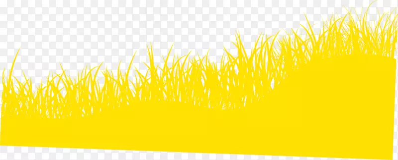 黄色草丛手绘海报