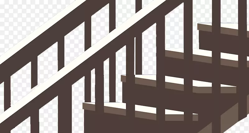 手绘扁平化楼梯间插图