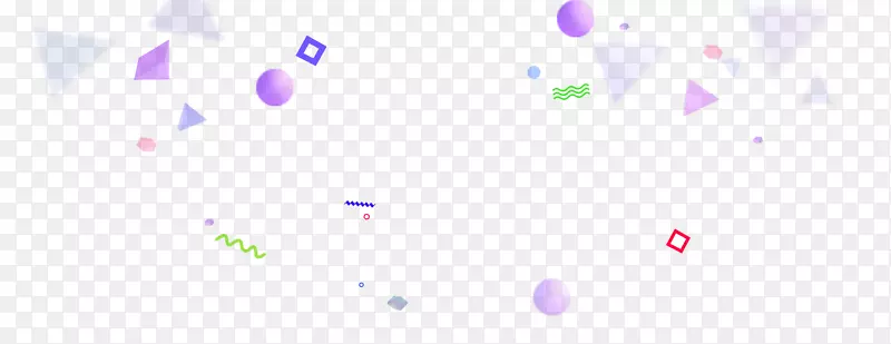 紫色清新礼花彩球漂浮素材