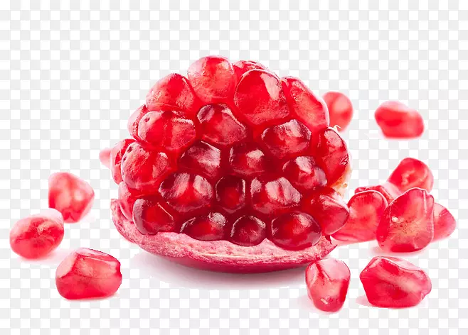 红色石榴水果颗粒