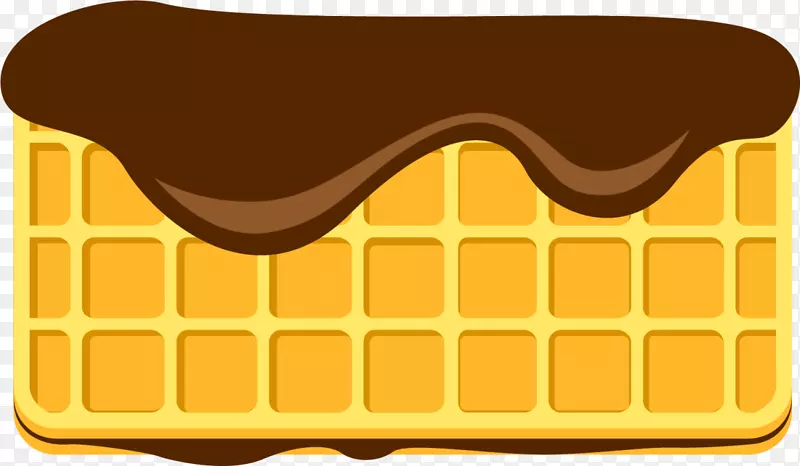 黄色卡通巧克力松饼