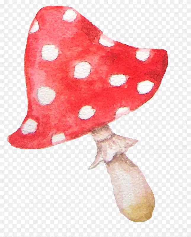 红色手绘蘑菇素材