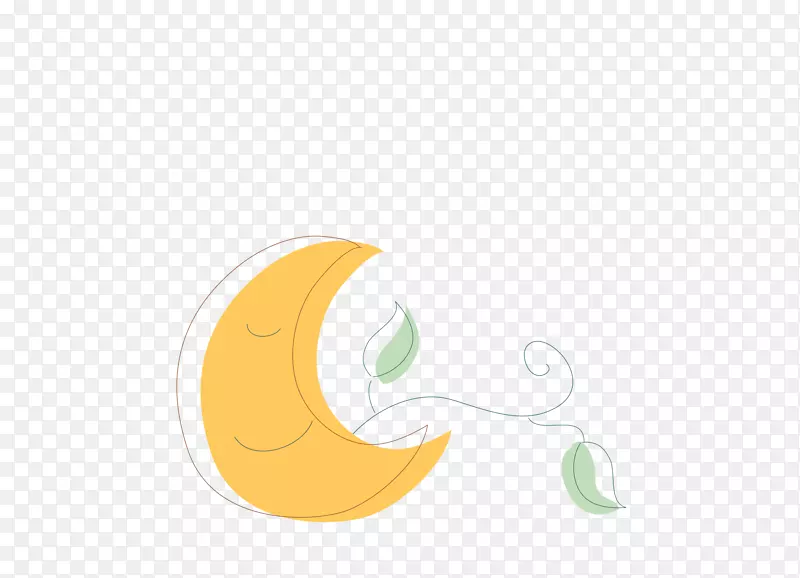 藤蔓和月亮手绘简图