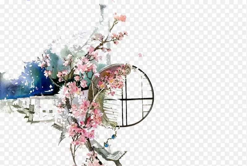 矢量桃花图片素材