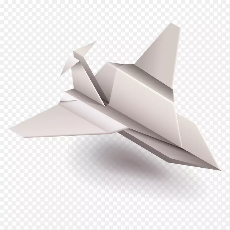 手绘矢量白色折纸飞机