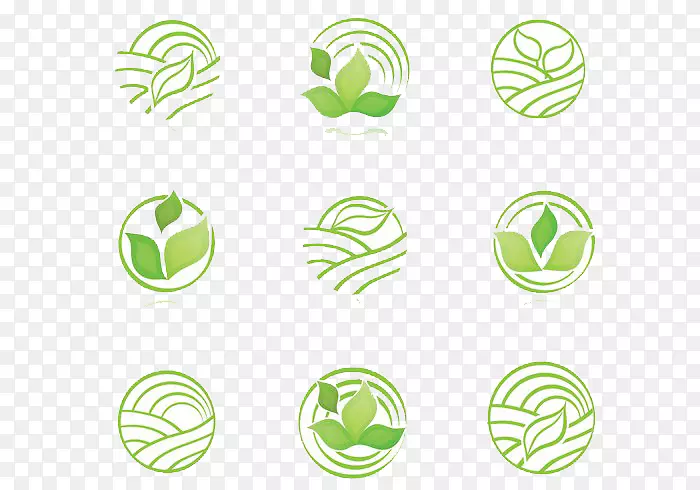 绿叶环保意识图标合集