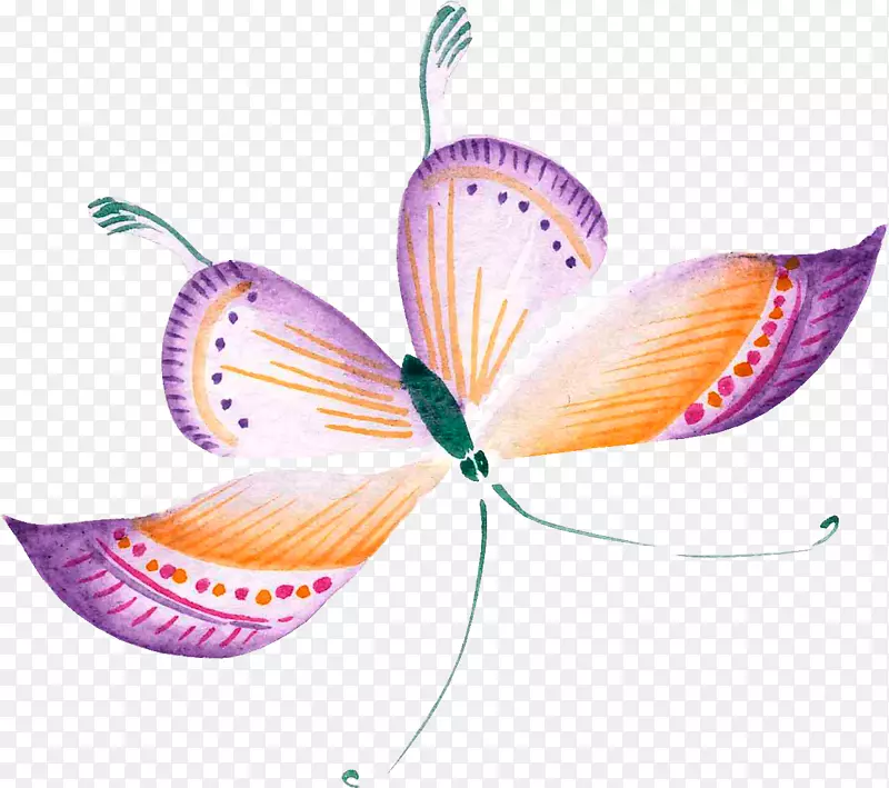 手绘水彩创意蝴蝶免抠图