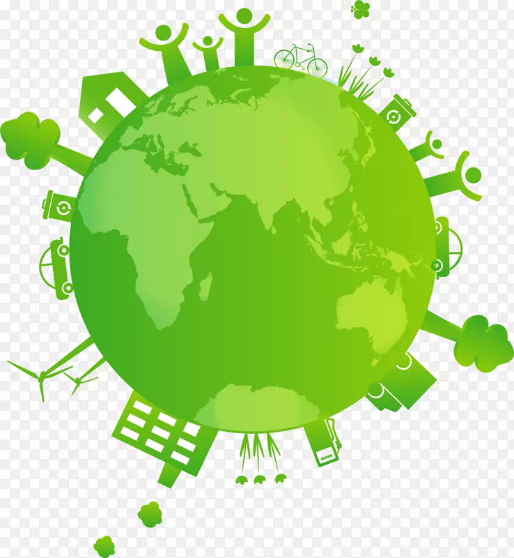 创意绿色环保地球