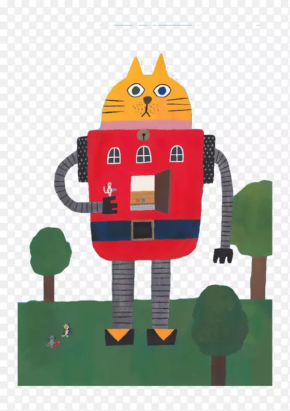 卡通小猫机器人