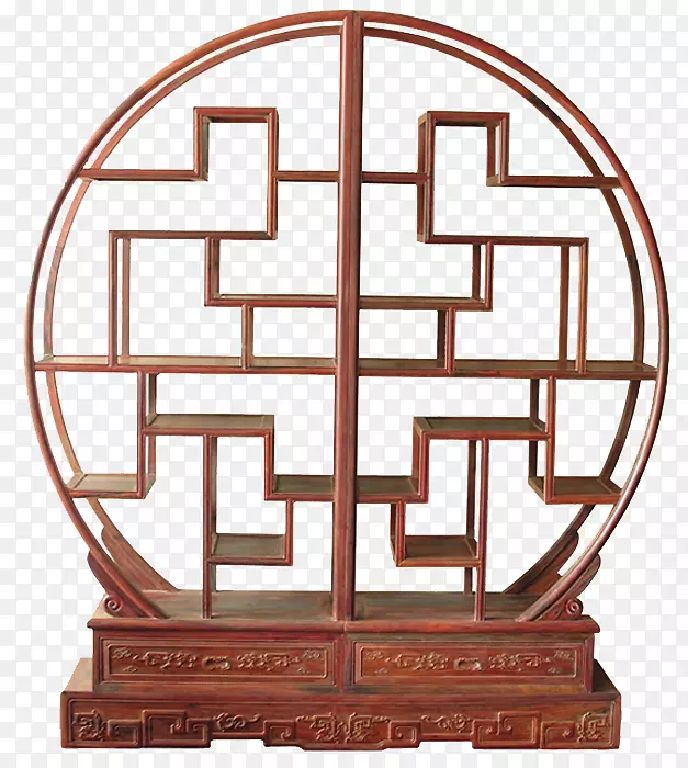 圆形古董架