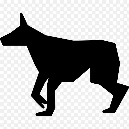 狗的黑色剪影图标