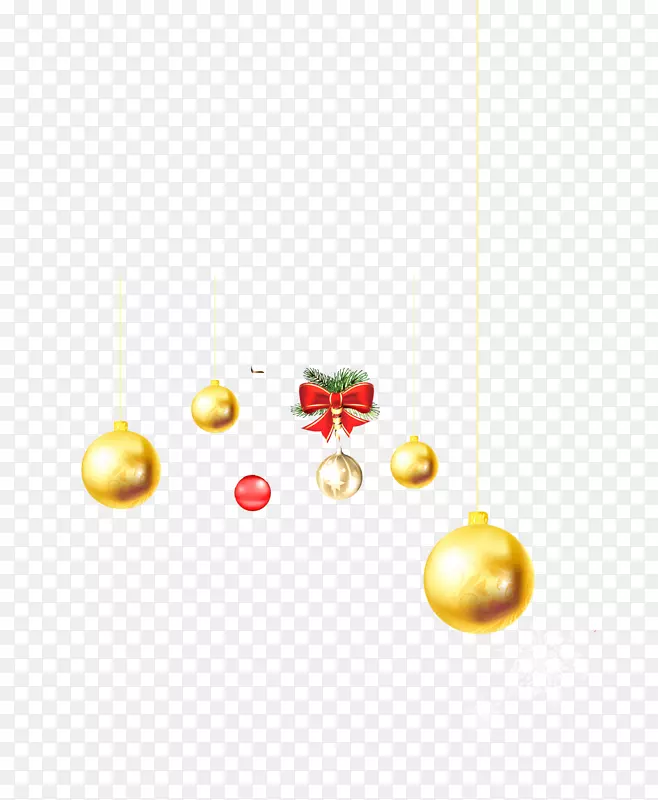 圣诞节金色吊球装饰