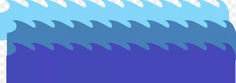 蓝色多重渐变卡通抽象波浪