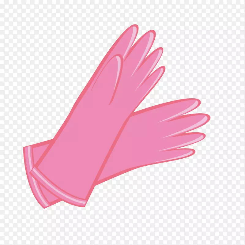 粉色圆弧手套元素