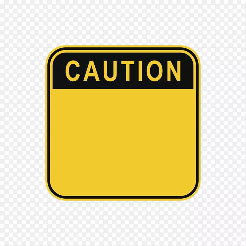 注意四边形黄色警告牌实物