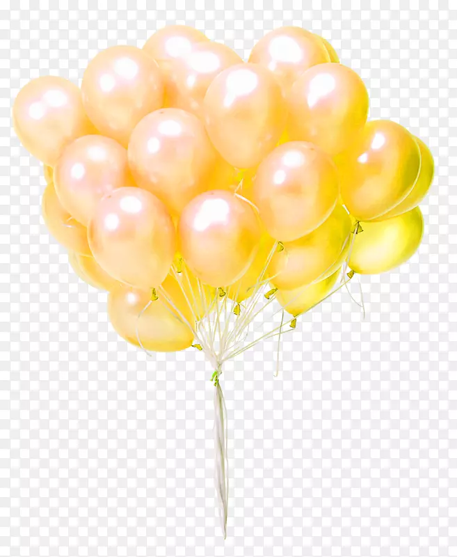 黄色亮光气球装饰图案