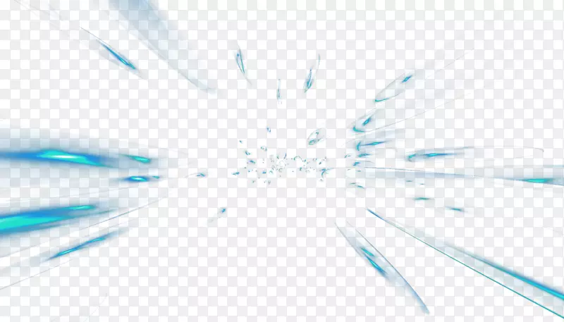 蓝色碎片光束效果元素