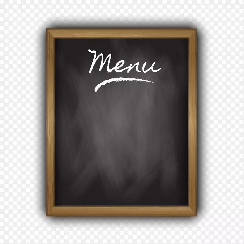 空白黑板菜单设计矢量素材