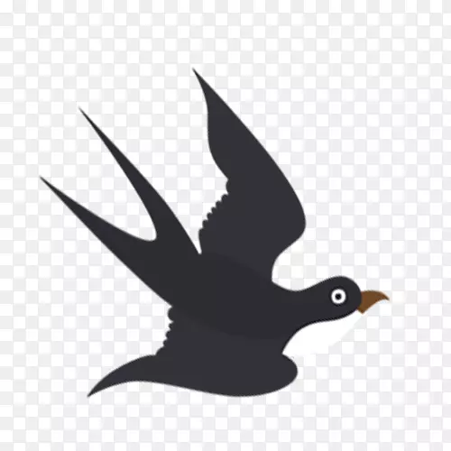 飞翔的燕子手绘插画