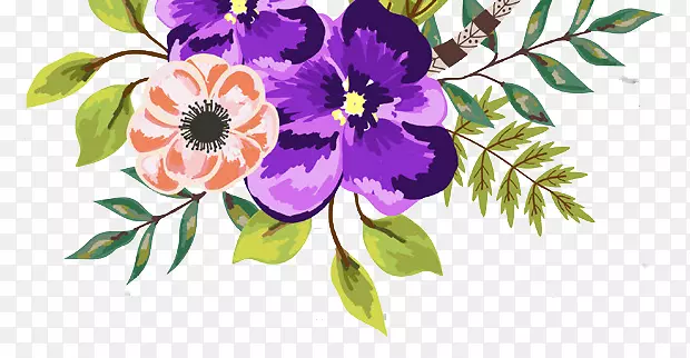 紫色花朵图案