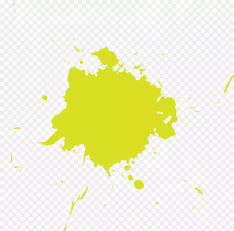 黄绿色水彩涂料