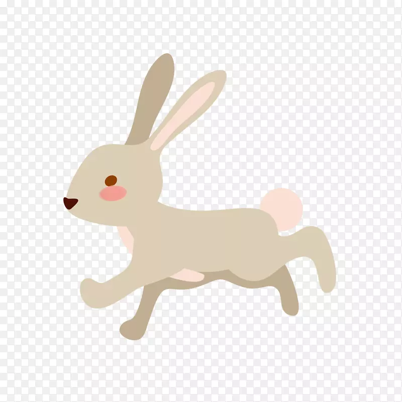 奔跑的兔子免抠素材