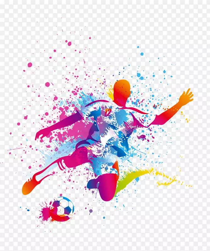2018世界杯足球比赛海报设计插画